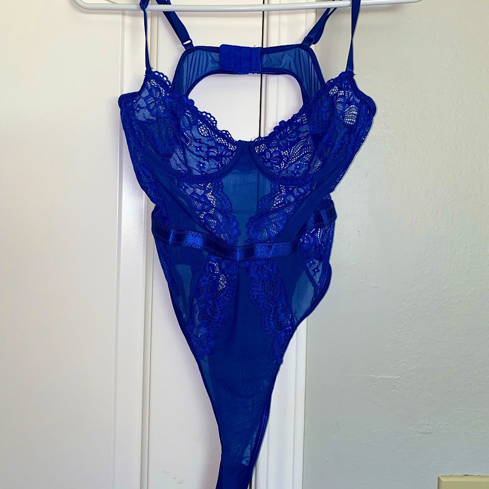 Blue One piece lingerie